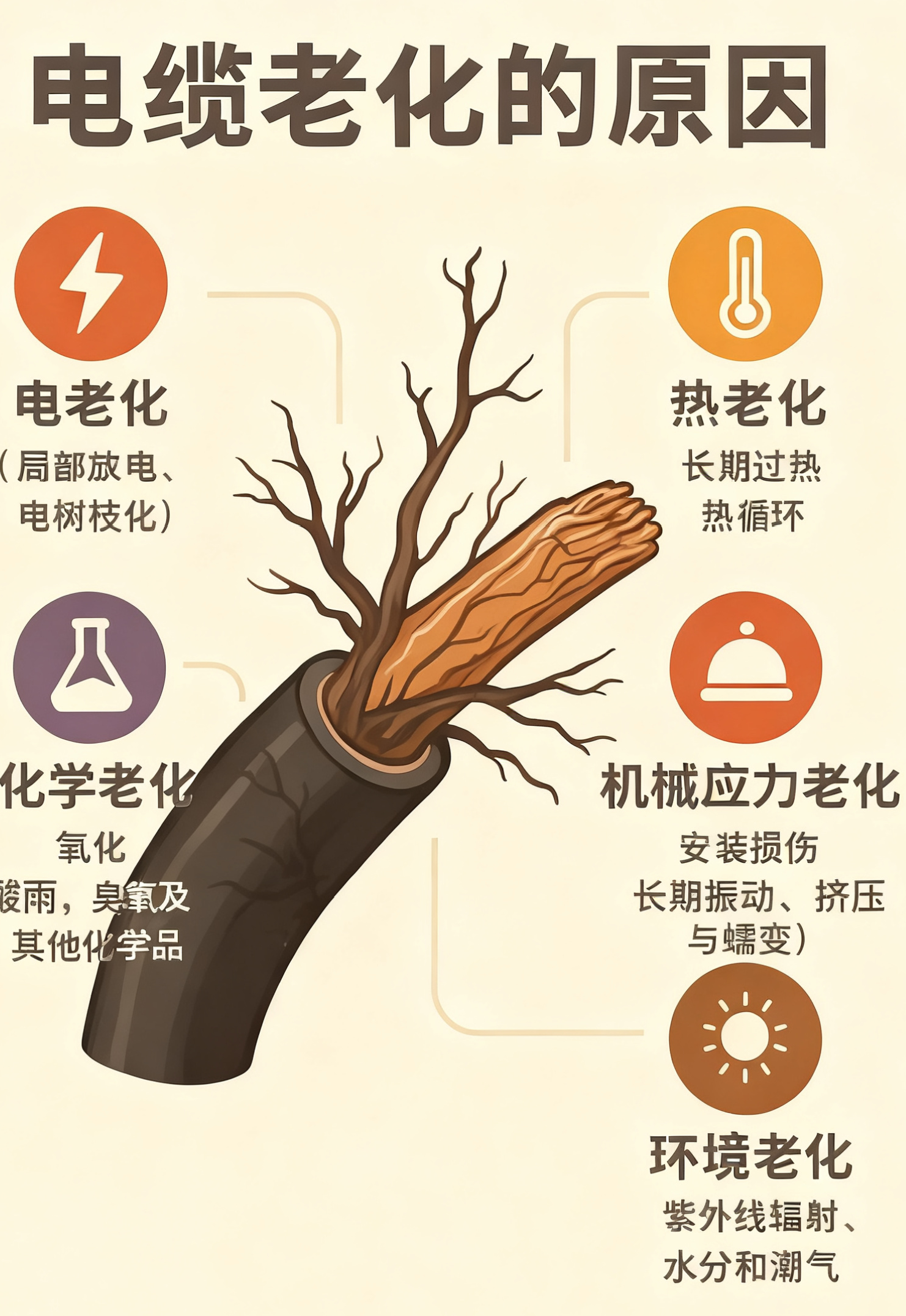 電纜絕緣層為什么會(huì)老化？五個(gè)最常見的原因